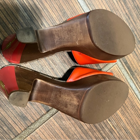 Orange Coach Heel Size 6 New Minimal Use Like New - Picture 5 of 5